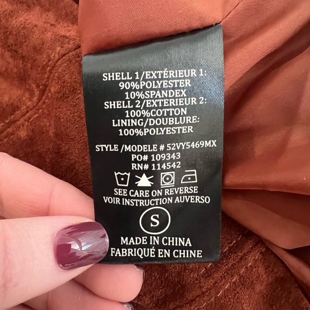 SL8 Rust/Brown Suede Fall Moto Jacket, Small - Picture 8 of 8